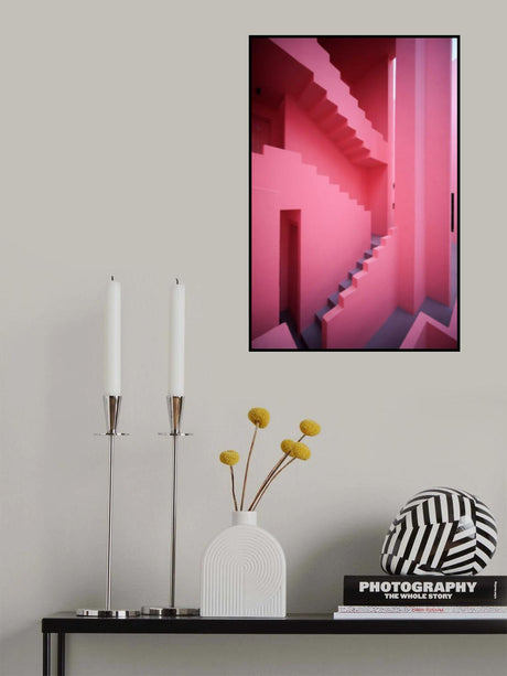 Pink and grey Poster och Canvastavla