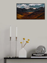 Autumn in Tombstone Mountain Poster och Canvastavla