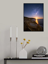 Moon and Milky way Poster och Canvastavla
