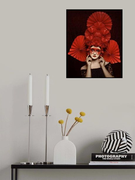 Chinese Red Art Poster och Canvastavla