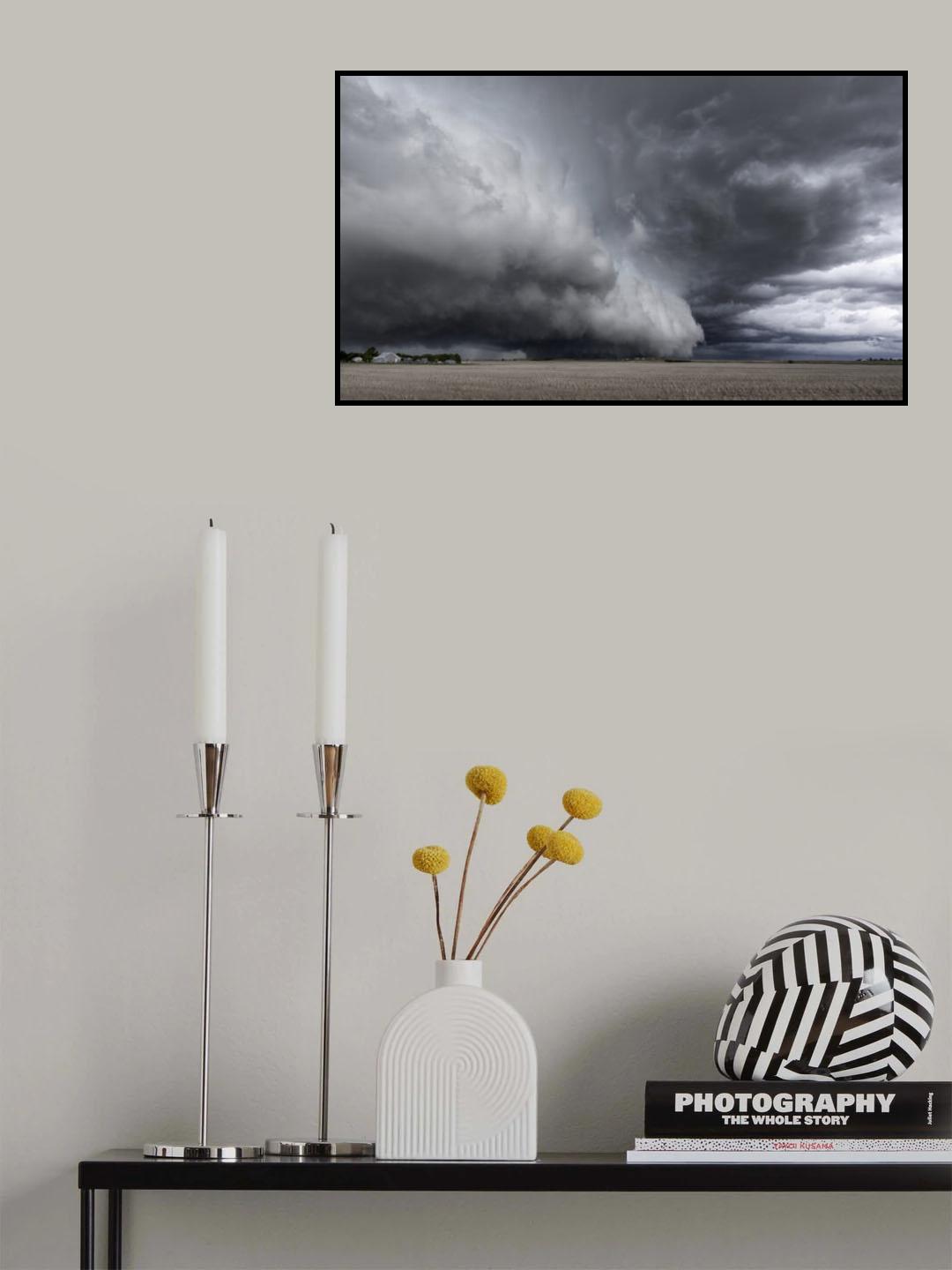 Thunderstorm over Farmland Poster och Canvastavla