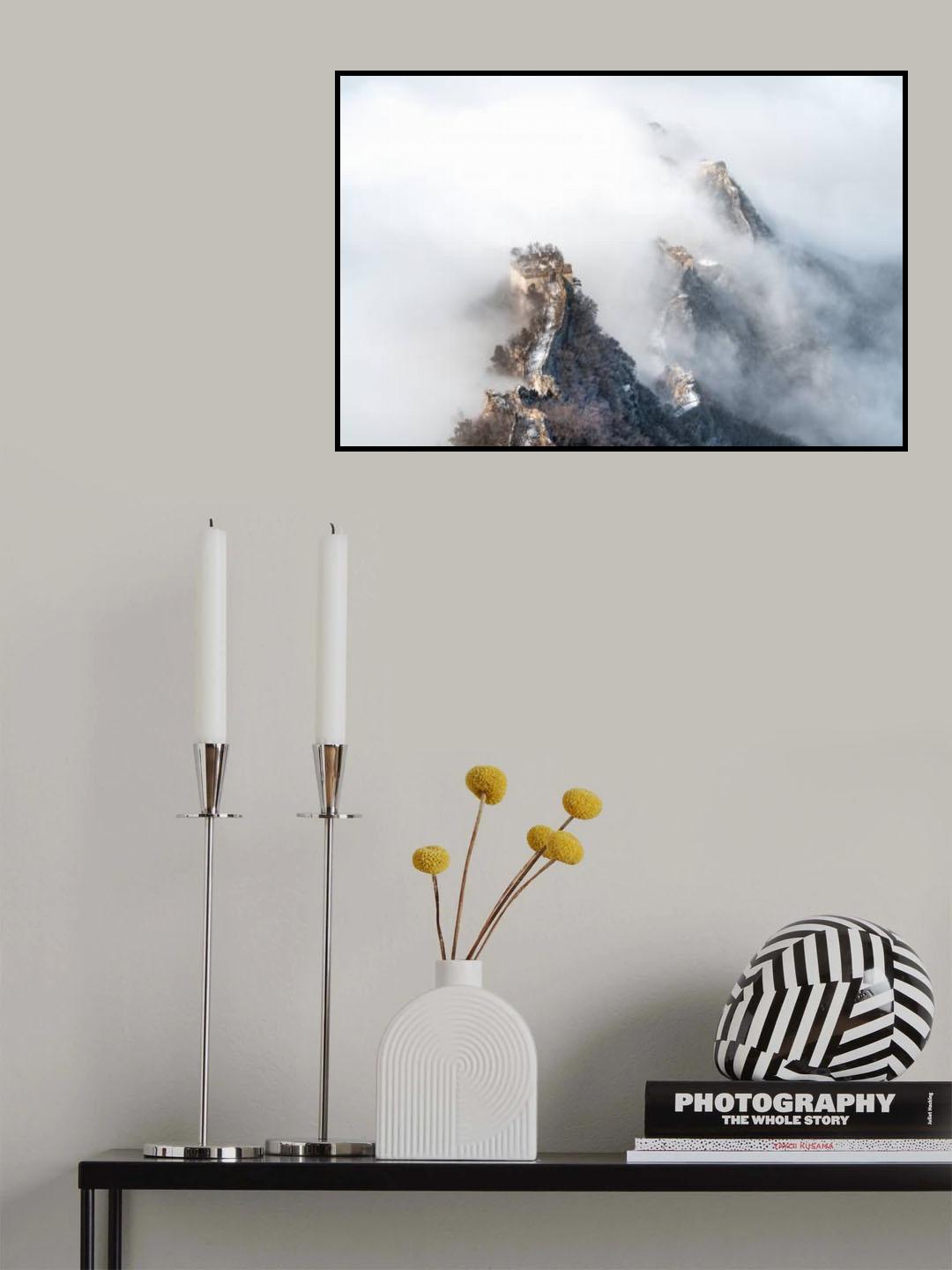 Cloud over the GreatWall Poster och Canvastavla