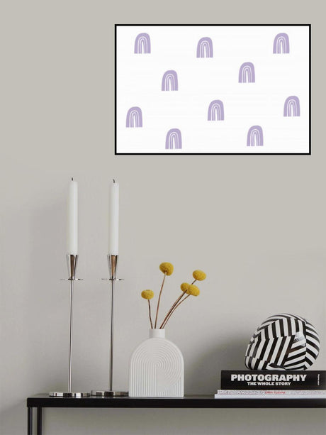 Purple Rainbows Poster och Canvastavla