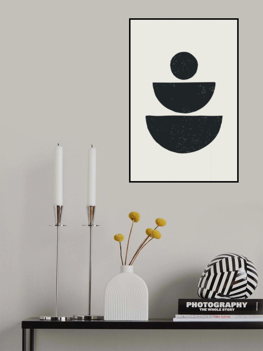 Black Abstract Shapes Series #1 Poster och Canvastavla