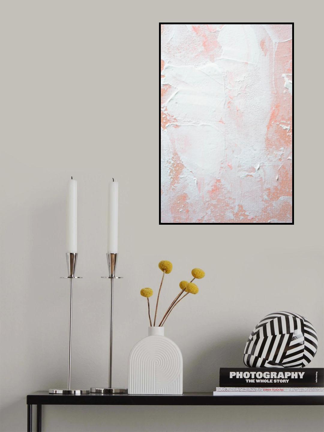 White on Orange Poster och Canvastavla