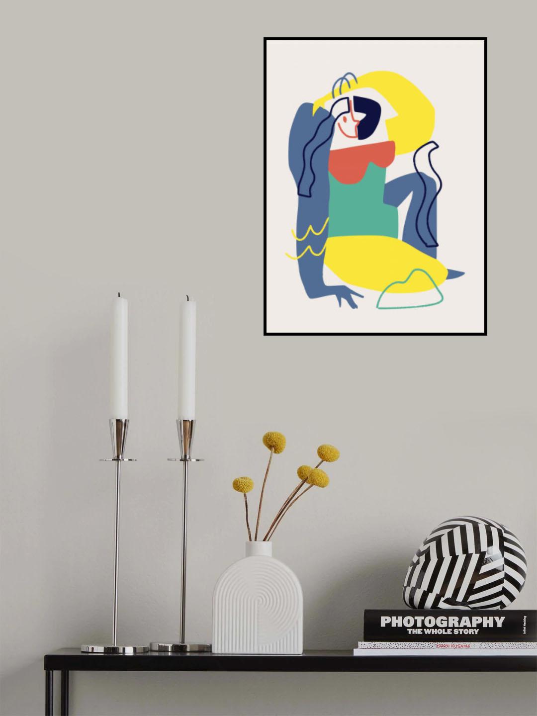 Colorful Abstract Figure Poster och Canvastavla