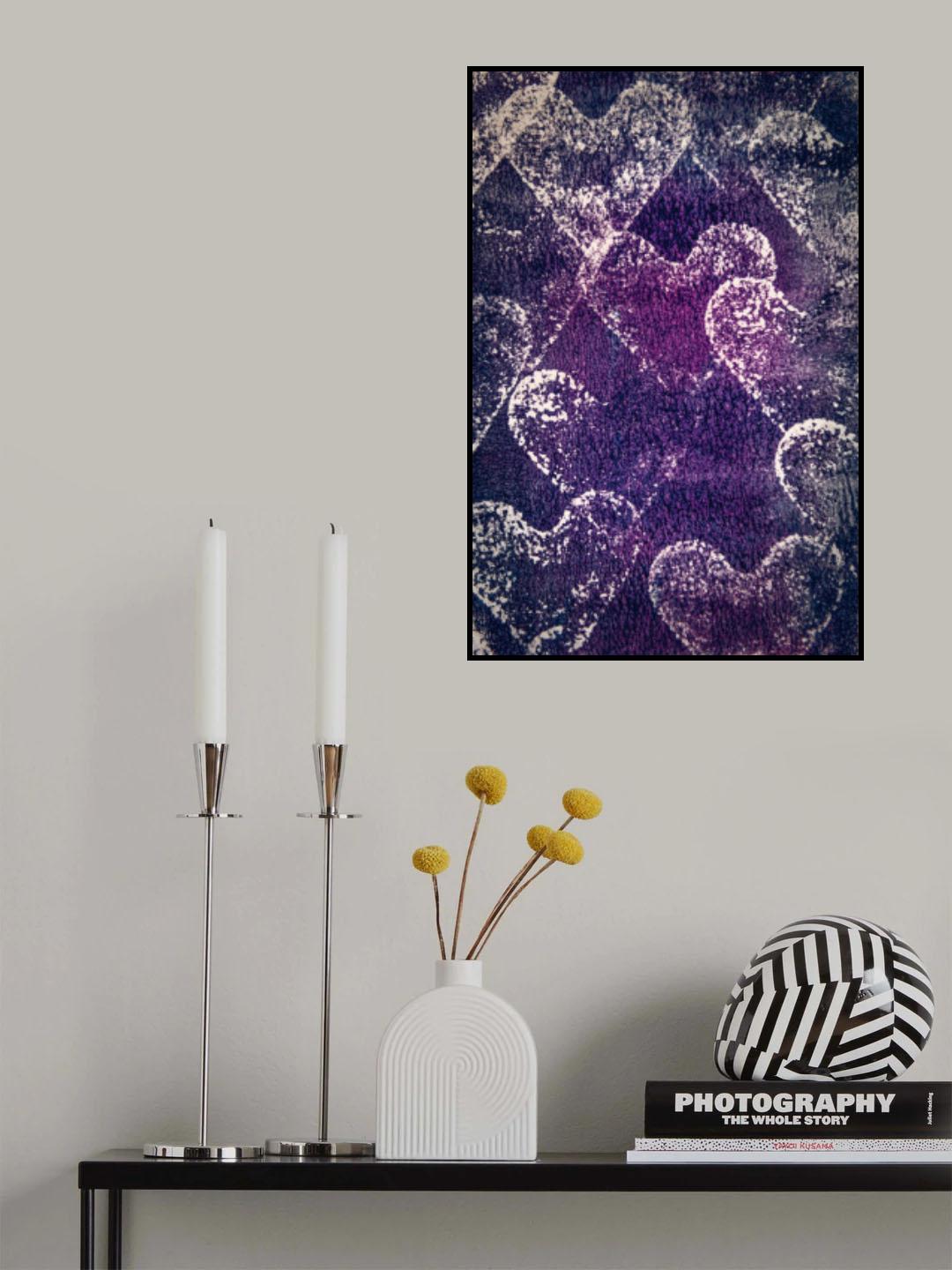 Painted Hearts Poster och Canvastavla