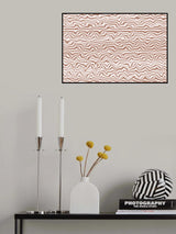 Shaky Beige Lines Square Poster och Canvastavla