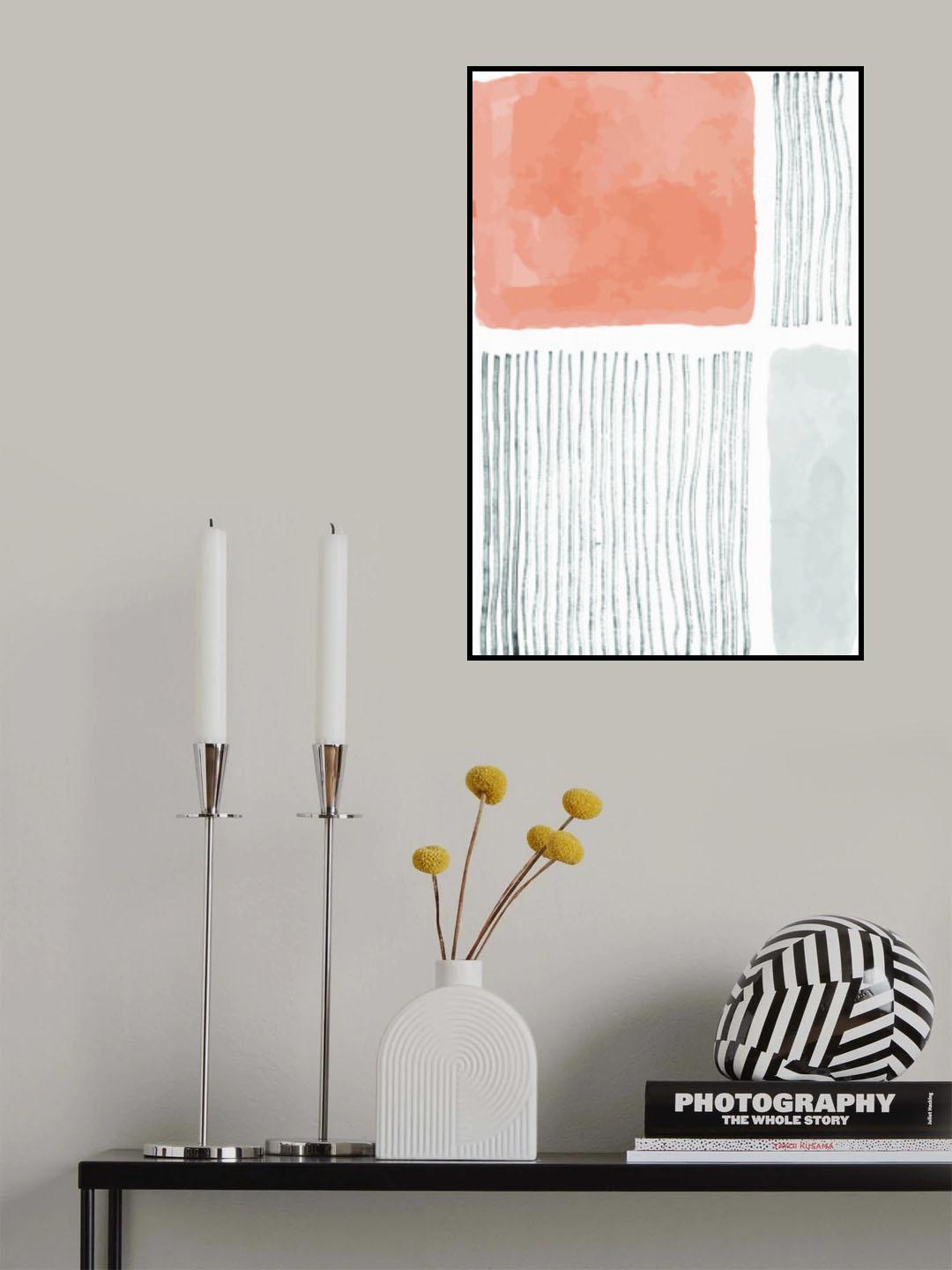 Watercolor Lines Series #2 Poster och Canvastavla