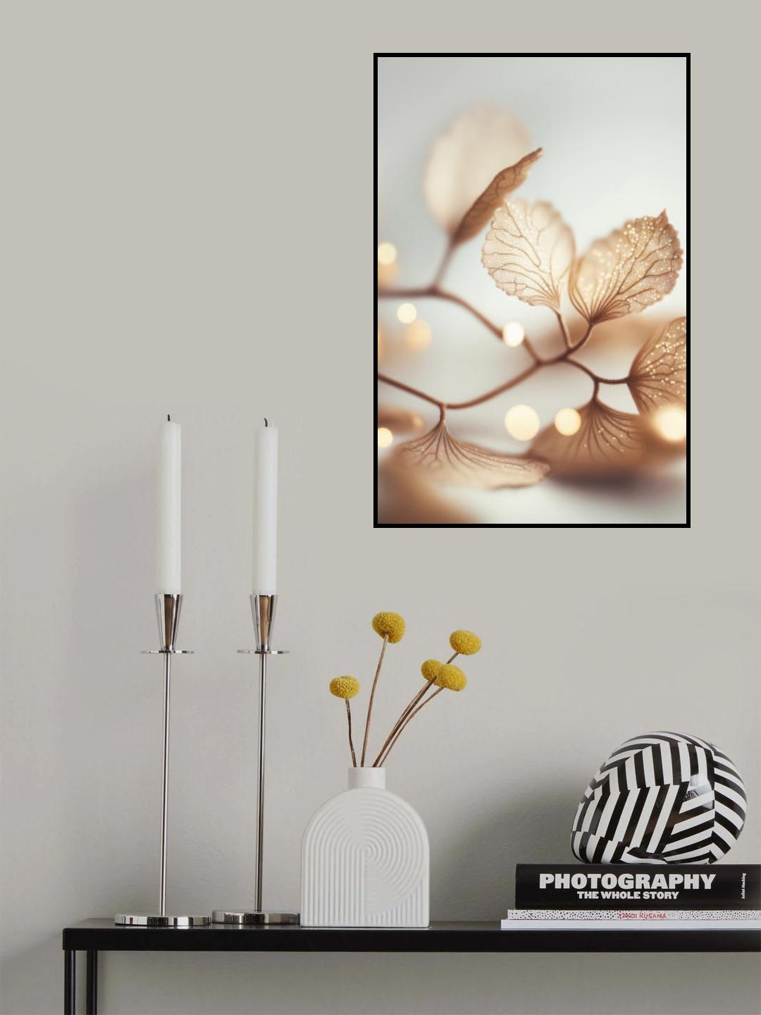 Filigree Leafs Poster och Canvastavla