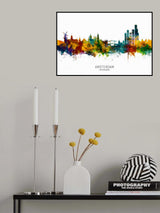 Amsterdam Skyline Poster och Canvastavla