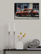 Washing a Car Poster och Canvastavla