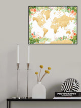 Blythe world map silhouette Poster och Canvastavla