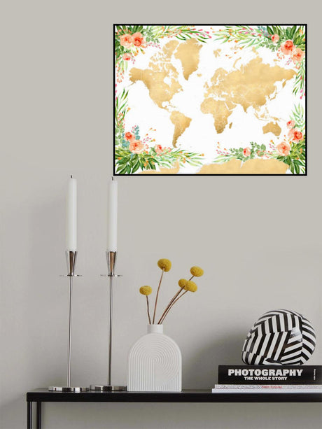 Blythe world map silhouette Poster och Canvastavla