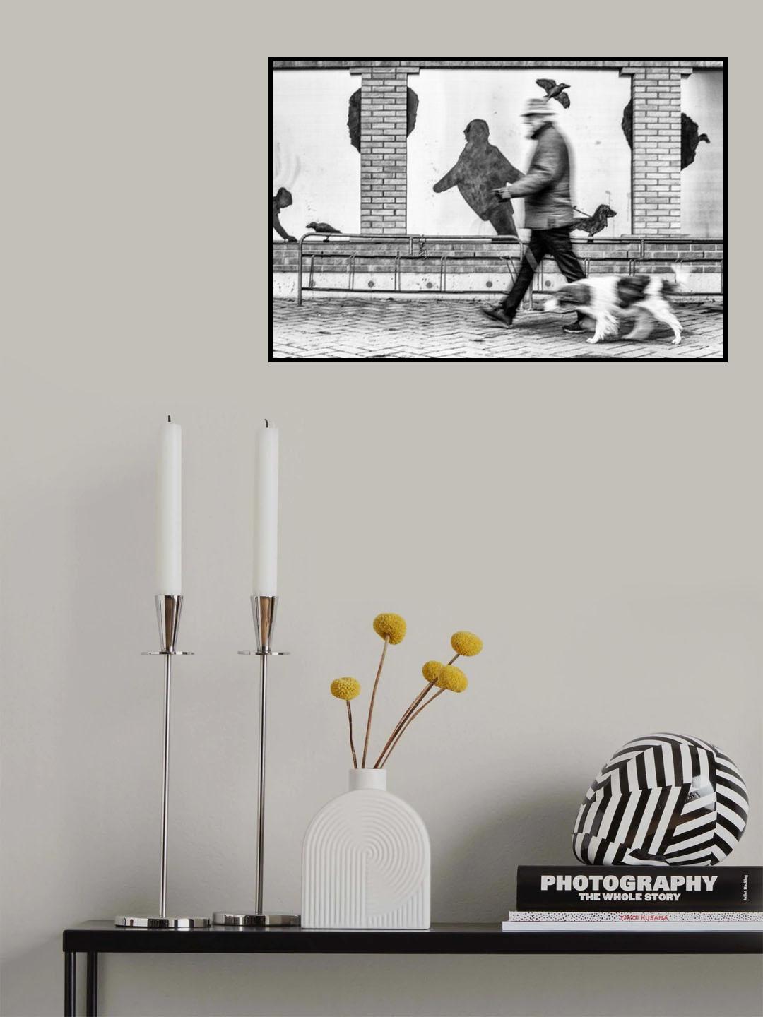 Dog walkers Poster och Canvastavla