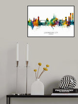 Luxembourg City Skyline Poster och Canvastavla