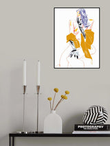 Girl With Gloves Poster och Canvastavla
