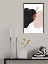 Black Pink Abstract Art Poster och Canvastavla