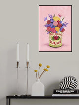 Flowers In a vintage Can Poster och Canvastavla
