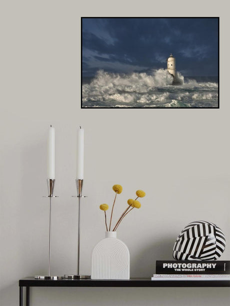 Faro di Mangiabarche(Calasetta-Sardegna) Poster och Canvastavla