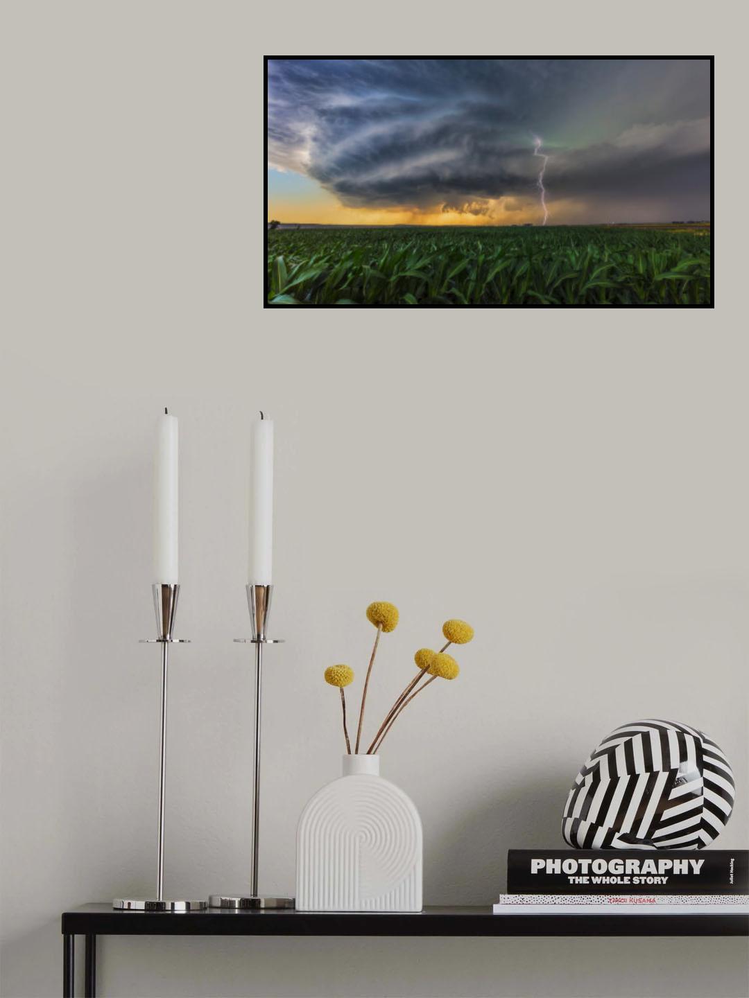 Supercell with Lightening Poster och Canvastavla