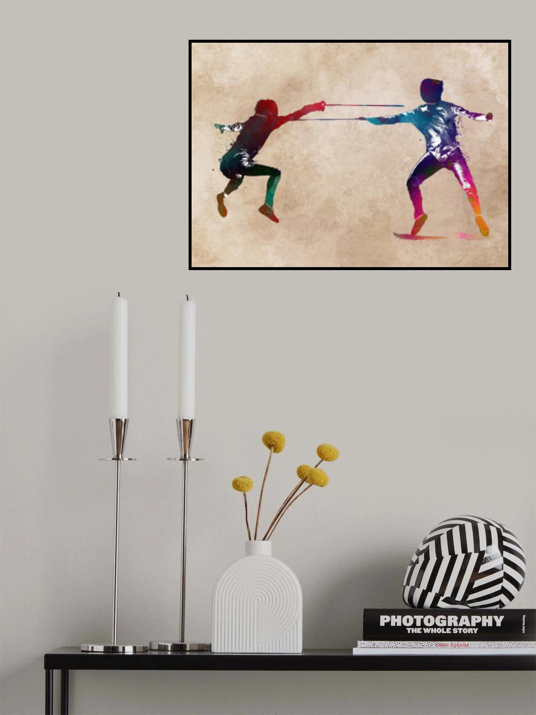Fencers Sport Art 8 Poster och Canvastavla
