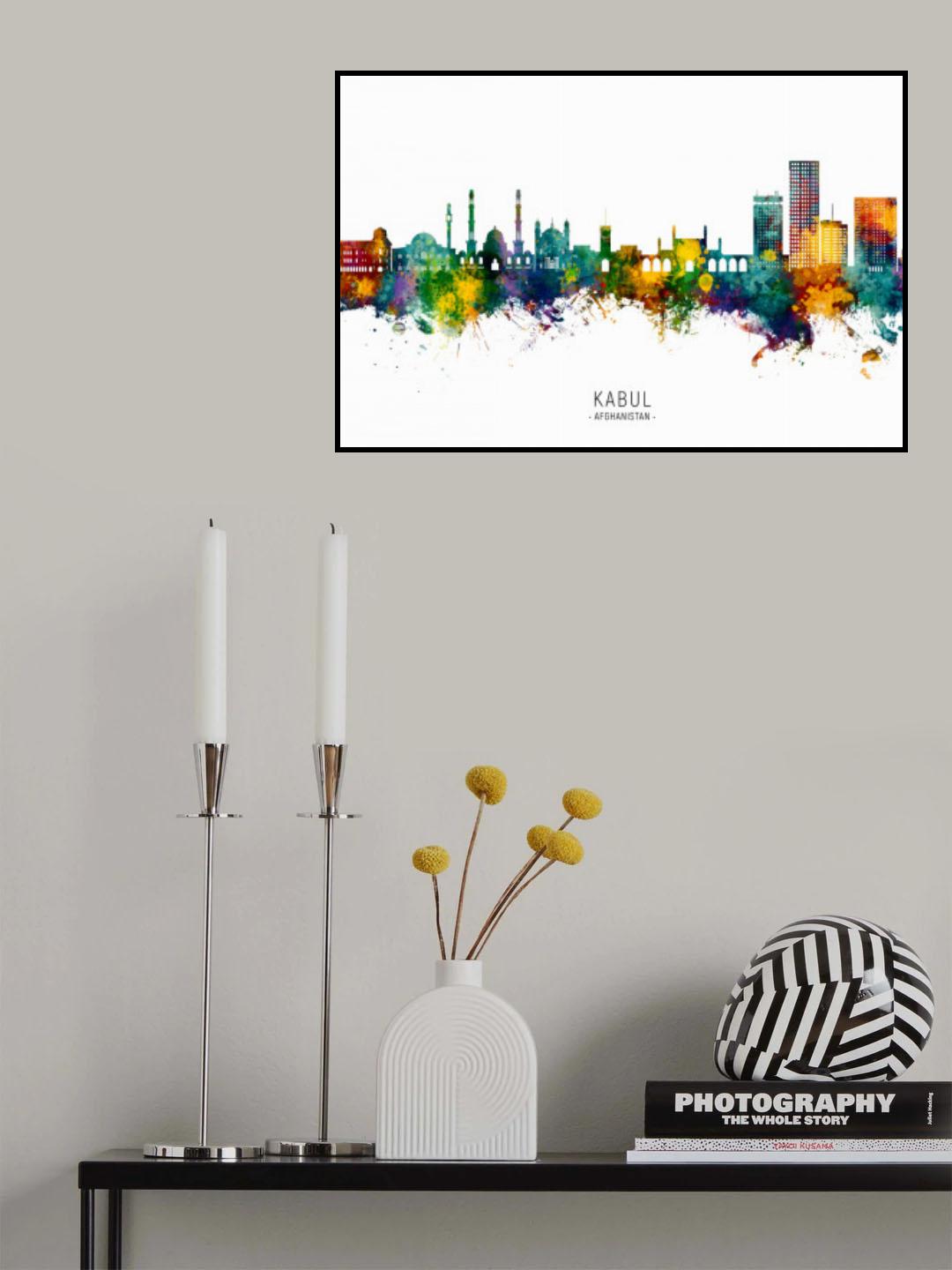 Kabul Afghanistan Skyline Poster och Canvastavla