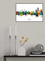 Kabul Afghanistan Skyline Poster och Canvastavla