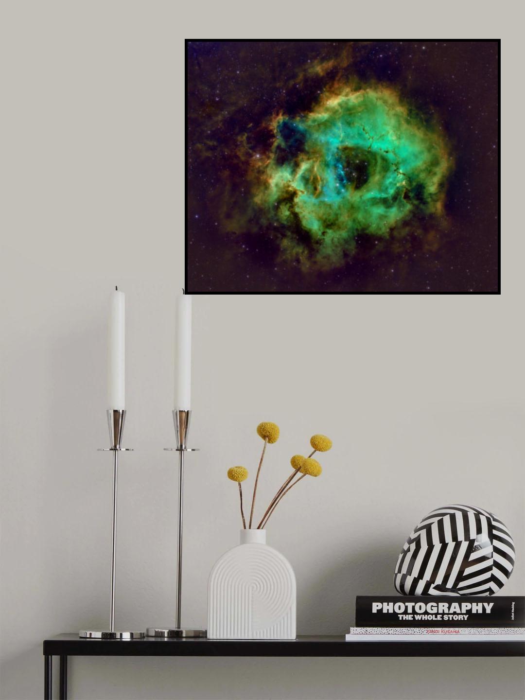 Rosette Nebula Hubble Plate Poster och Canvastavla