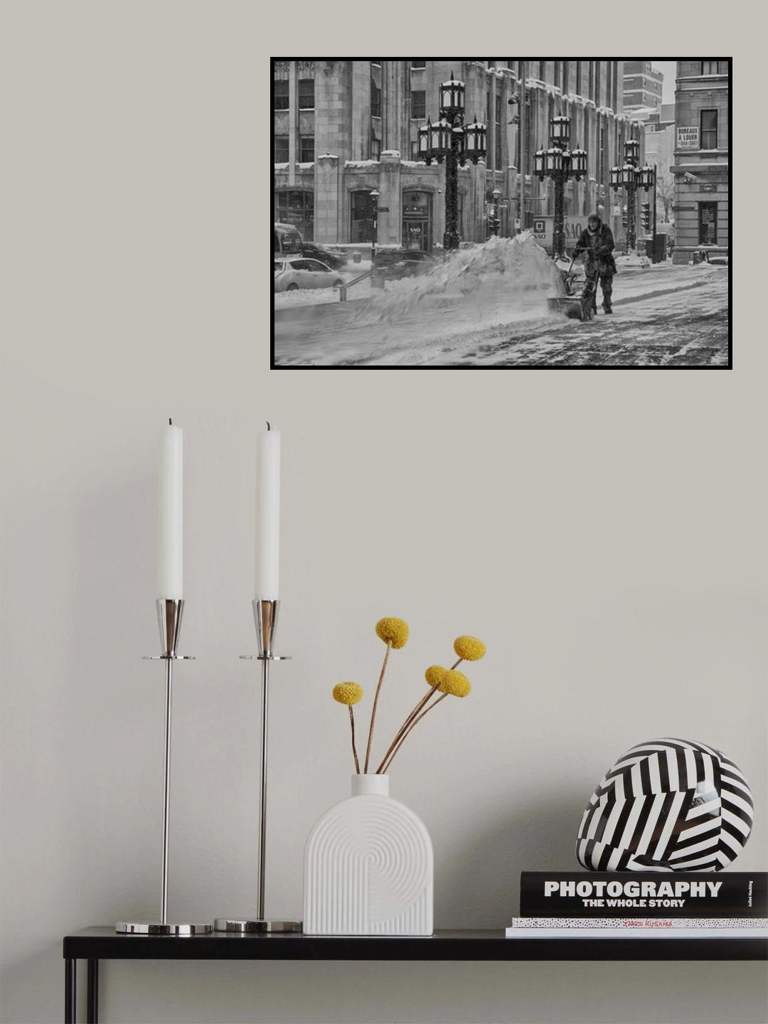 Snow sweeping Poster och Canvastavla