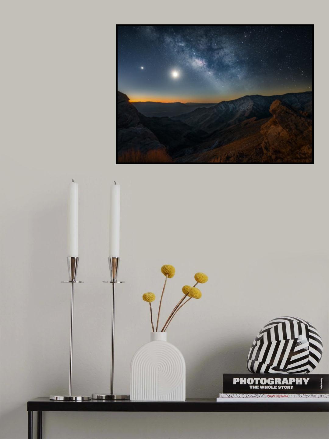 When the  Moon Meet the Milky Way Poster och Canvastavla