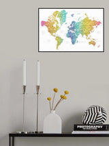 Jude world map in Spanish Poster och Canvastavla