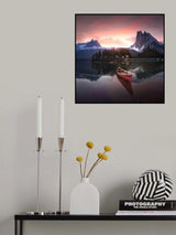 Rocky Mountains the boat at sunrise 7R24696 Poster och Canvastavla