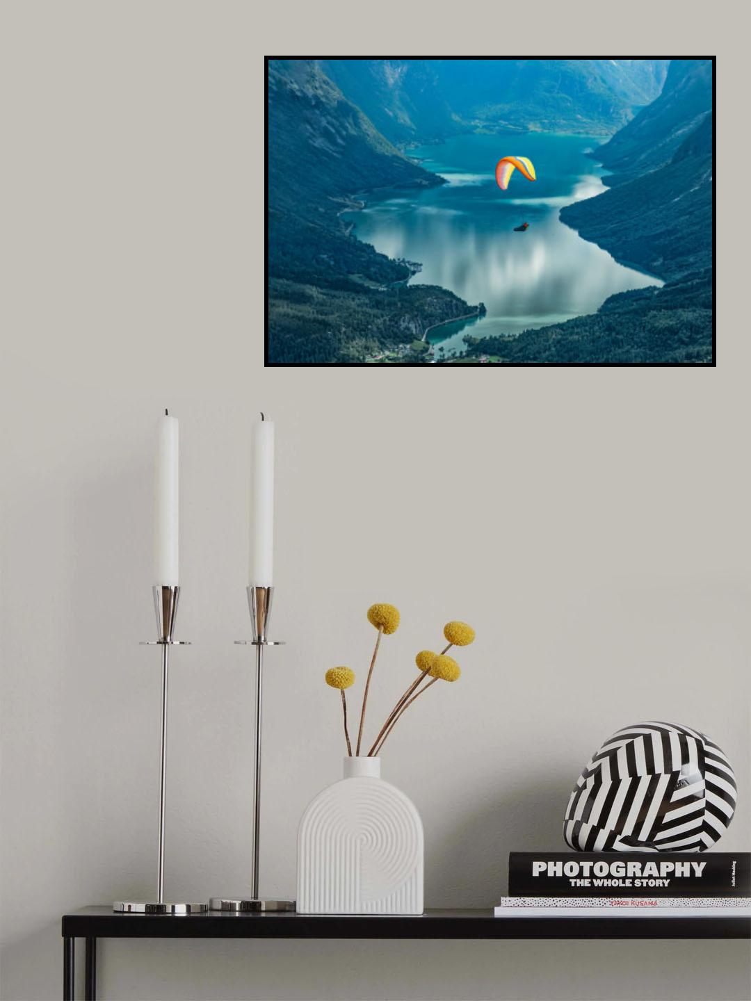Fjord glider Poster och Canvastavla