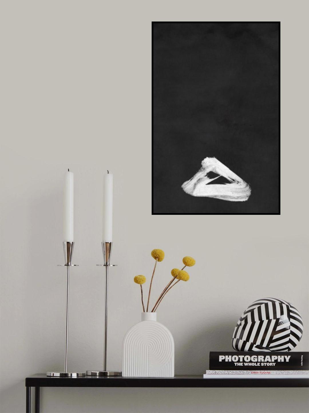Minimal Landscape Black and White 02 Poster och Canvastavla