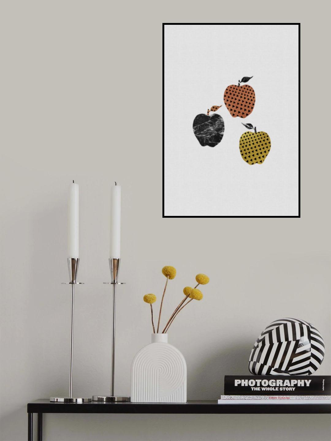 Scandi Apples Poster och Canvastavla