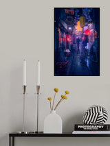Tokyo Blue Rain Poster och Canvastavla