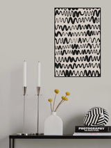 Black Waves Pattern Poster och Canvastavla