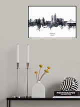Omaha Nebraska Skyline Poster och Canvastavla