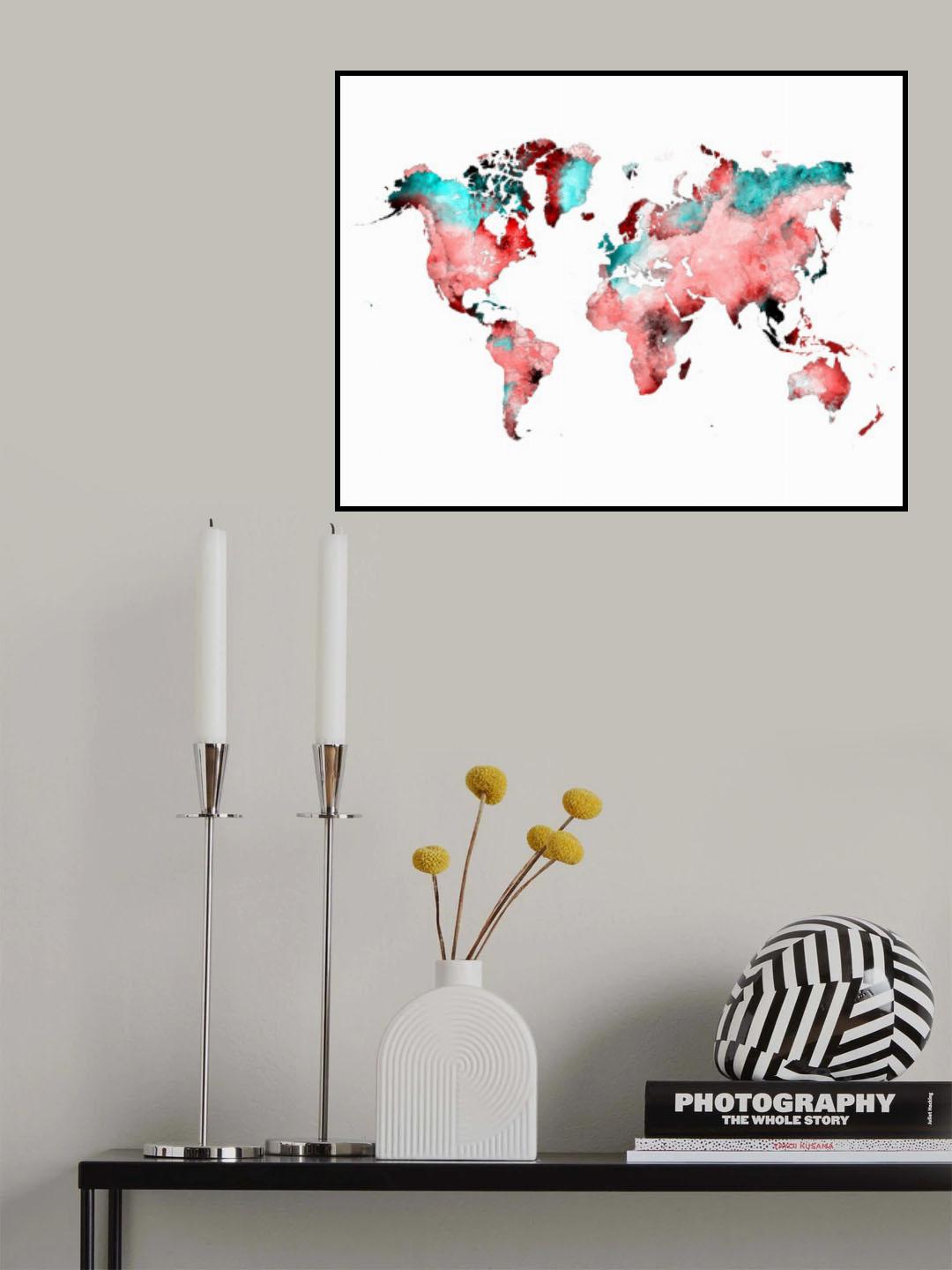 World map 24 Poster och Canvastavla