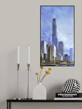 Chicago Skyline Poster och Canvastavla