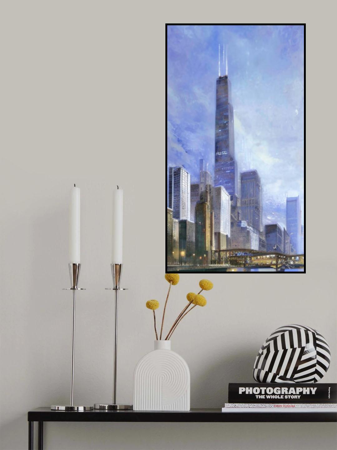 Chicago Skyline Poster och Canvastavla