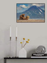 Breakfast overlooking the volcano Poster och Canvastavla