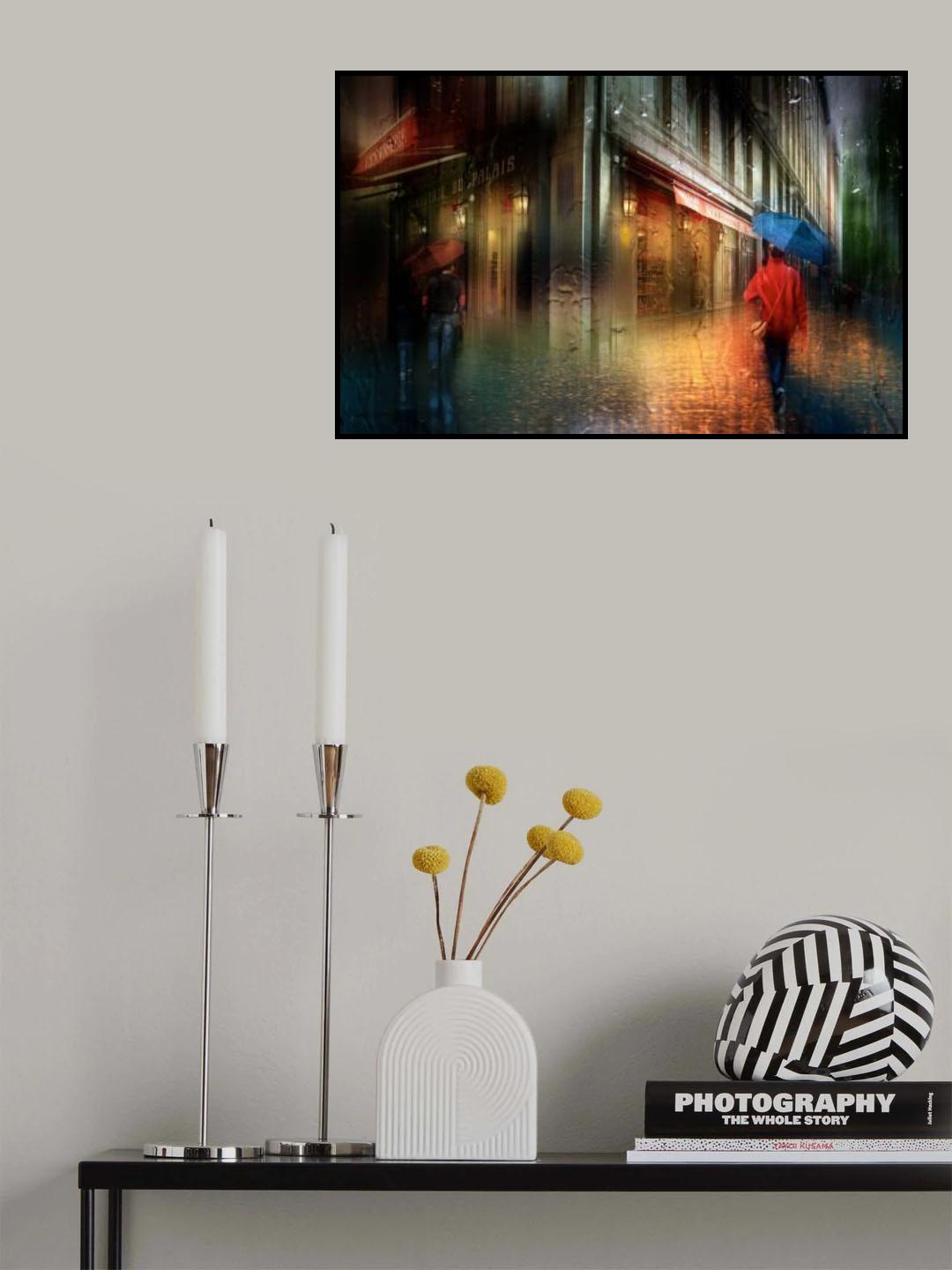 The rainy streets of Lyon... Poster och Canvastavla