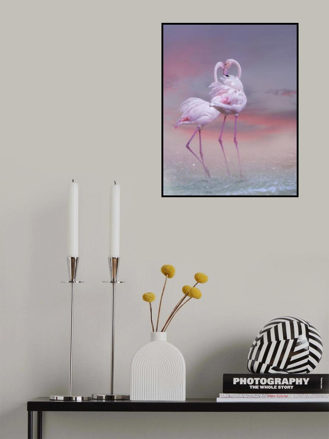 Flamingo Ballet Poster och Canvastavla