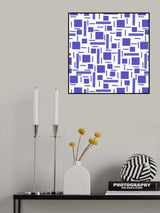 Shapely #2 Navy Blue Geometric Abstract Poster och Canvastavla