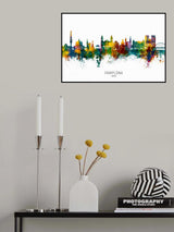 Pamplona Spain Skyline Poster och Canvastavla