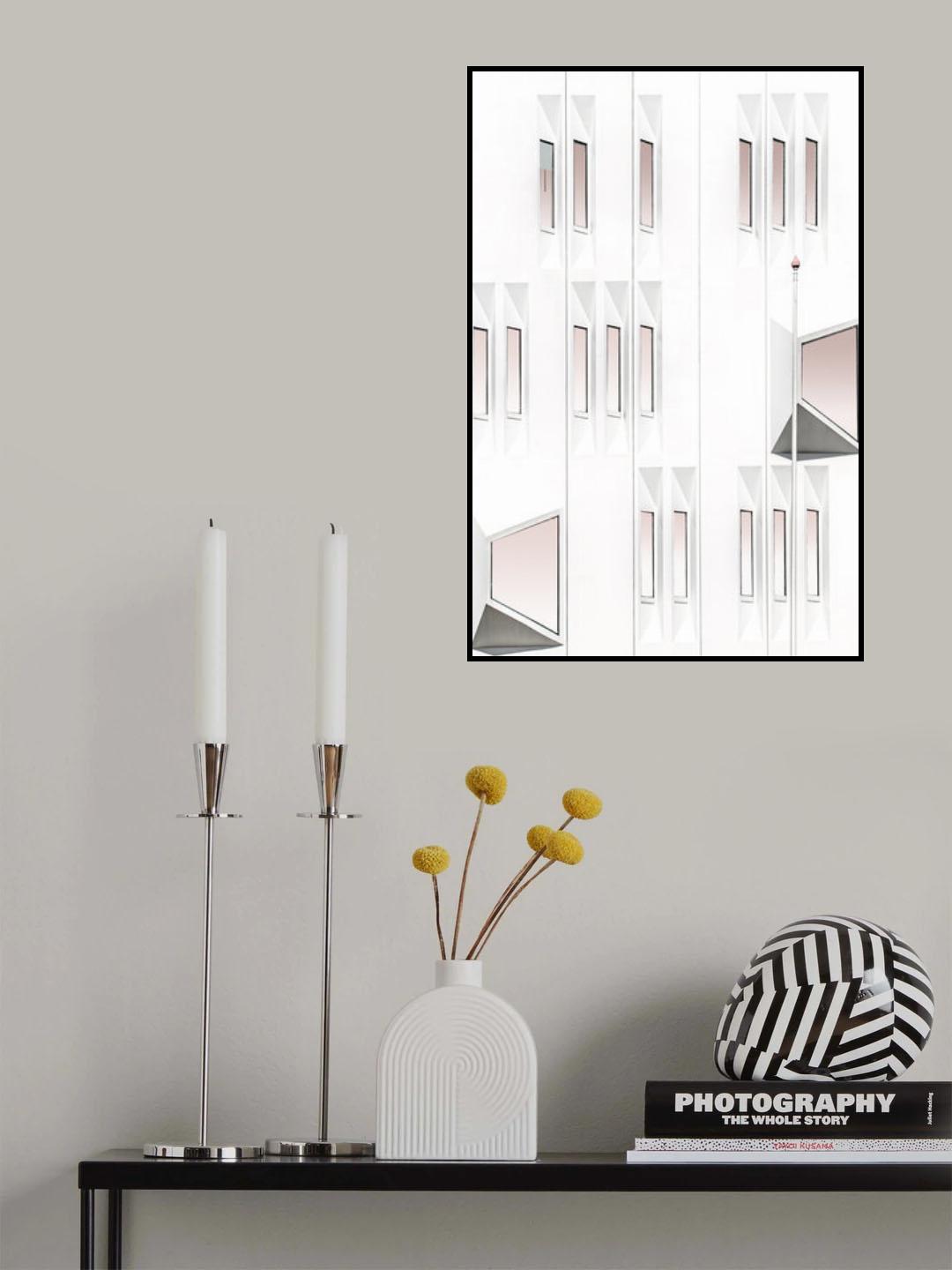 Roller Blind Meets Flagpole Poster och Canvastavla