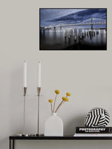 The Bay Bridge Lights San Francisco Poster och Canvastavla