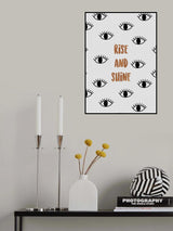 Bedroom Quote Rise & Shine Poster och Canvastavla